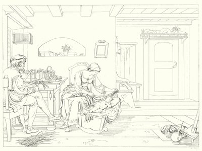 Ilustración para Lied von der Glocke de Schiller, o La Canción de la Campana de Friedrich August Moritz Retzsch