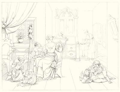 Ilustración para Lied von der Glocke de Schiller, o La canción de la campana (grabado) de Friedrich August Moritz Retzsch