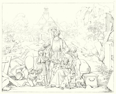 Ilustración para Lied von der Glocke de Schiller de Friedrich August Moritz Retzsch