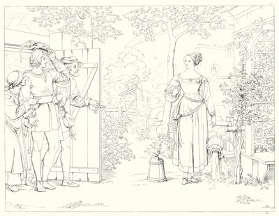 Ilustración para Lied von der Glocke de Schiller, o La canción de la campana de Friedrich August Moritz Retzsch