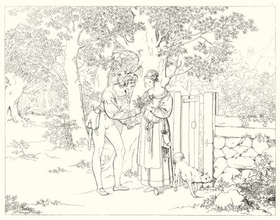 Ilustración para Lied von der Glocke de Schiller, o La canción de la campana de Friedrich August Moritz Retzsch