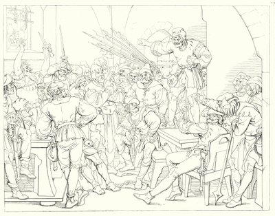 Ilustración para Lied von der Glocke de Schiller, o La canción de la campana de Friedrich August Moritz Retzsch