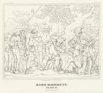 Rey Enrique IV, Parte II, Acto III, Escena 2 (grabado) de Friedrich August Moritz Retzsch