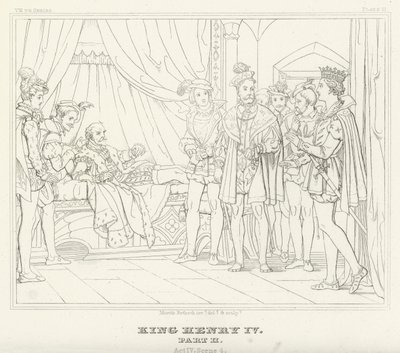 Rey Enrique IV, Parte II, Acto IV, Escena 4 (grabado) de Friedrich August Moritz Retzsch