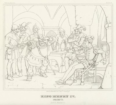 El Rey Enrique IV, Parte I, Acto II, Escena 4 de Friedrich August Moritz Retzsch