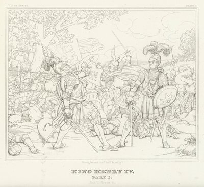 El Rey Enrique IV, Parte I, Acto V, Escena 4 de Friedrich August Moritz Retzsch