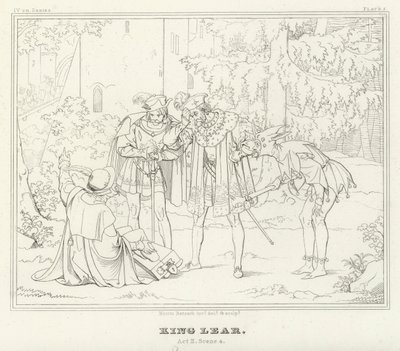 El Rey Lear, Acto II, Escena 4 de Friedrich August Moritz Retzsch