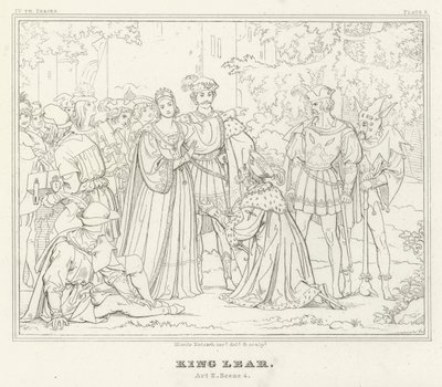 El Rey Lear, Acto II, Escena 4 de Friedrich August Moritz Retzsch