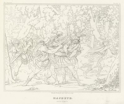 Macbeth, Acto III, Escena 3 de Friedrich August Moritz Retzsch