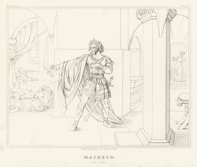 Macbeth, Acto II, Escena 1 de Friedrich August Moritz Retzsch