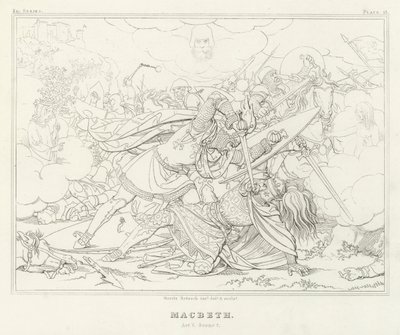 Macbeth, Acto V, Escena 7 de Friedrich August Moritz Retzsch