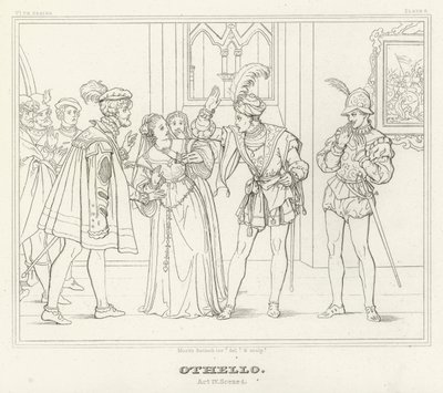 Otelo, Acto IV, Escena 1 de Friedrich August Moritz Retzsch