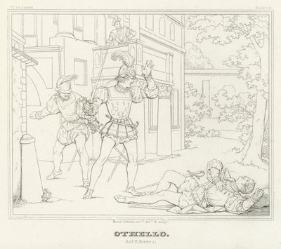 Otelo, Acto V, Escena 1 de Friedrich August Moritz Retzsch