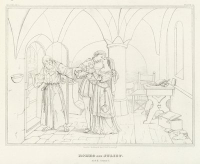 Romeo y Julieta, Acto II, Escena 6 de Friedrich August Moritz Retzsch