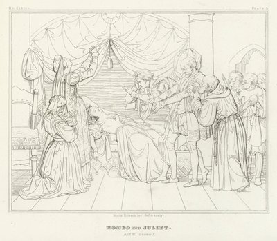 Romeo y Julieta, Acto IV, Escena 5 de Friedrich August Moritz Retzsch
