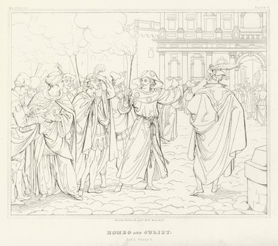 Romeo y Julieta, Acto I, Escena 4 de Friedrich August Moritz Retzsch