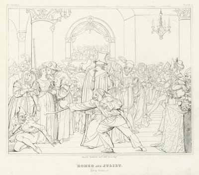Romeo y Julieta, Acto I, Escena 5 de Friedrich August Moritz Retzsch