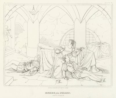 Romeo y Julieta, Acto V, Escena 3 de Friedrich August Moritz Retzsch
