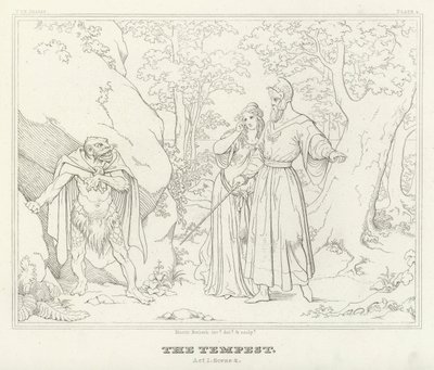 La Tempestad, Acto I, Escena 2 de Friedrich August Moritz Retzsch