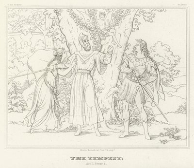 La Tempestad, Acto I, Escena 2 de Friedrich August Moritz Retzsch