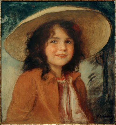 Retrato de Hedda, la hija del artista de Friedrich August von Kaulbach