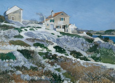 Casas de pescadores en Lussin de Friedrich Beck