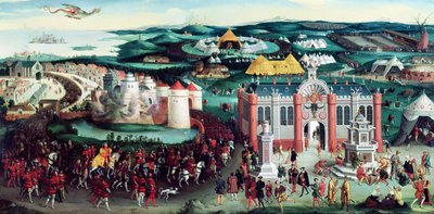 Encuentro en el Campo del Paño de Oro, 7 de junio de 1520, después de Hans Holbein el Viejo (14605-1524) de Friedrich Bouterwek