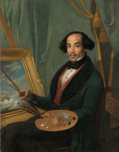 Retrato de Raden Syarif Bustaman Saleh de Friedrich Carl Albert Schreuel (attributed to)