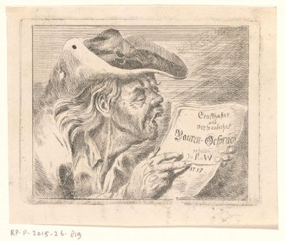 Busto de un viejo granjero con un folleto en sus manos de Friedrich Christian Gottlieb Geyser (possibly)