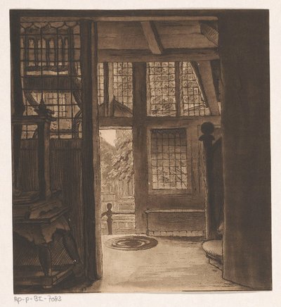 Interior de la casa de Rembrandt de Friedrich Christoph Dietrich
