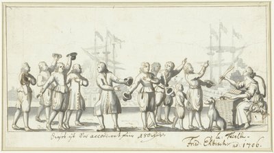 Simbólico de las negociaciones de paz en 1706 (?) de Friedrich Ebisch
