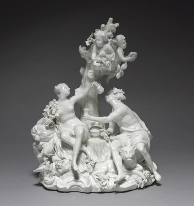 Baco y Venus, manufactura Fábrica de Tournay, Bélgica, c.1755 de Friedrich Elias I Meyer