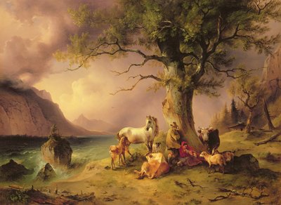 Der Schutzende Baum c1840 de Friedrich Gauermann