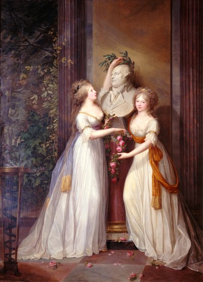 Luise y Friederike en el busto de Friedrich Wilhelm II de Friedrich Georg Weitsch