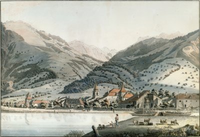 La ciudad de Villeneuve de Friedrich Georg Wexelberg
