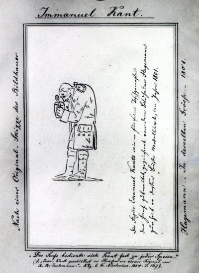 Kant mezclando mostaza, 1801 de Friedrich Hagemann