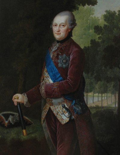 Retrato de Peter von Biron 1724-1800, Duque de Curlandia y Semigalia, 1781 de Friedrich Hartmann Barisien