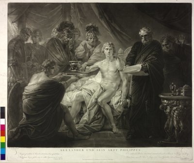 Alejandro Magno y su médico Filipo de Friedrich Heinrich Fuger