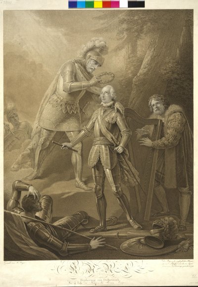 El rey Rodolfo I de Habsburgo coronó al archiduque Karl de Friedrich Heinrich Fuger