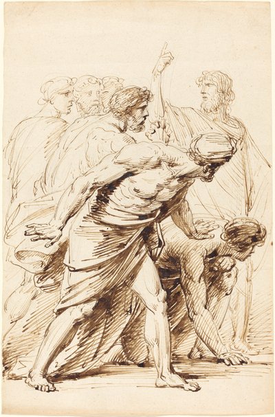 Siete hombres con vestido antiguo de Friedrich Heinrich Fuger