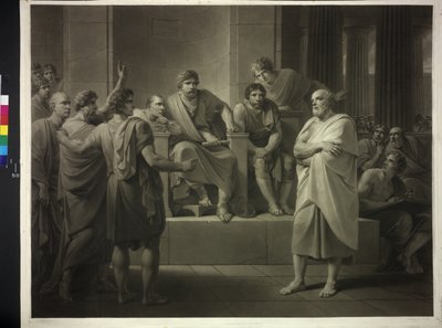 Sócrates ante los jueces de Friedrich Heinrich Fuger