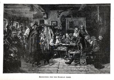 Reclutamiento para el ejército de Silesia, 1882 de Friedrich Hiddemann