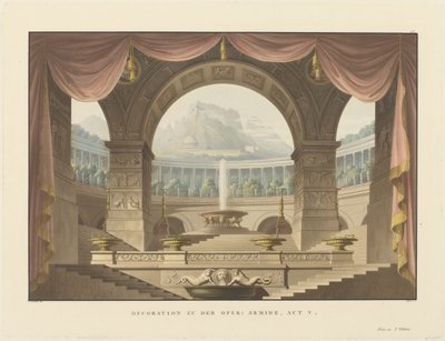Decoración para la ópera "Armida
Condecoraciones en los dos teatros reales de Berlín (título de la serie) de Friedrich Jugel