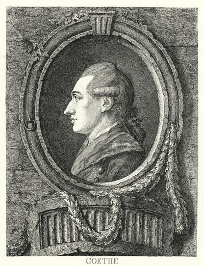 Johann Wolfgang von Goethe, poeta, novelista y dramaturgo alemán (grabado) de Friedrich Kirschner