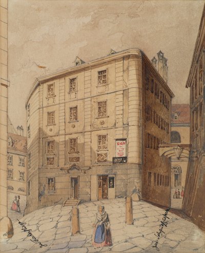 El camino al Fischerstiege o al cuartel de Salzgries en Viena de Friedrich Leibold