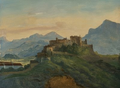 Fortaleza Hohensalzburg. Alrededor de 1826/35 de Friedrich Loos