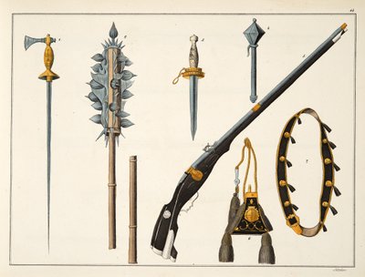 Armas incluyendo un mosquete, c.1400, lámina de 