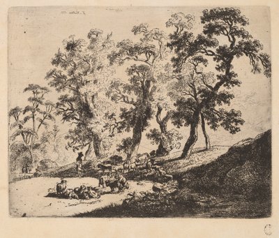 Paisaje con pastores de Friedrich Müller