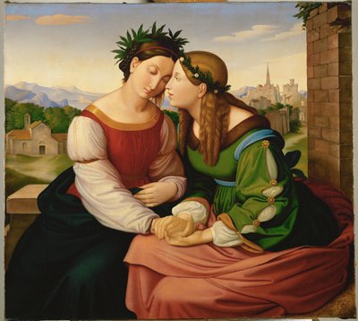 Alemania e Italia, después de 1828 (óleo sobre lienzo) de Friedrich Overbeck