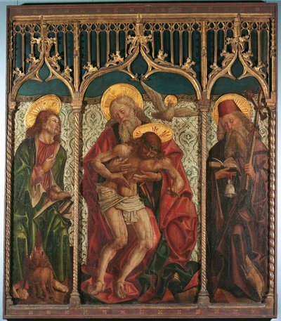 Santísima Trinidad entre St. Ermita de Marcos y Antonio de Friedrich Pacher